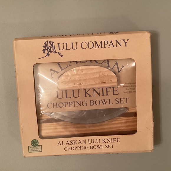Alaskan Ulu Knife Chopping Bowl Set - Picture 1 of 4